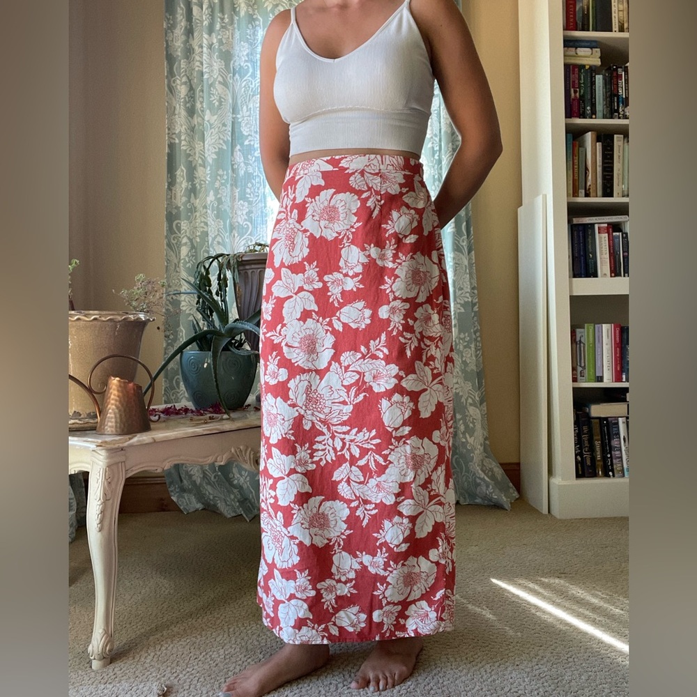 Old Navy linen maxi skirt